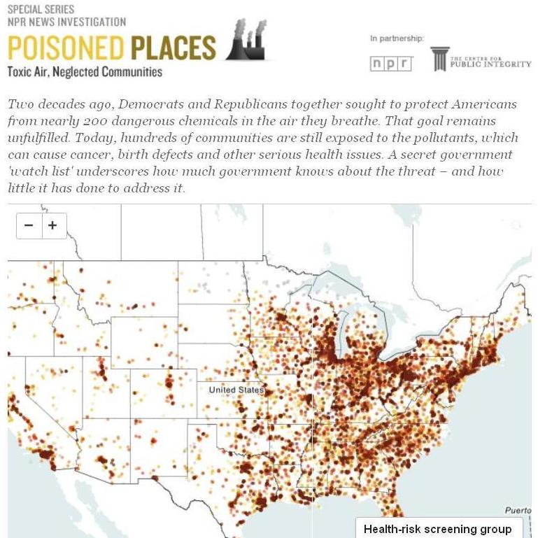 "Poisoned Places," an NPR/Center for Public Integrity investigation.