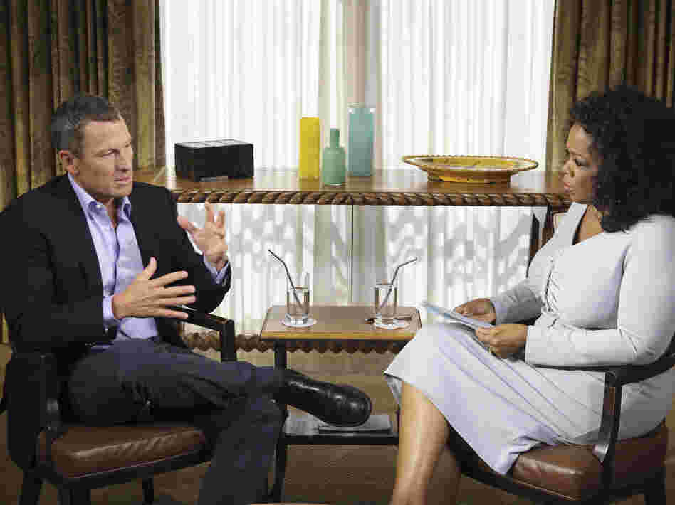 Talk show host Oprah Winfrey interviews Lance Armstrong on Jan. 14. Armstrong confessed to using performance-enhancing drugs to win the Tour de France, reversing more than a decade of denial.