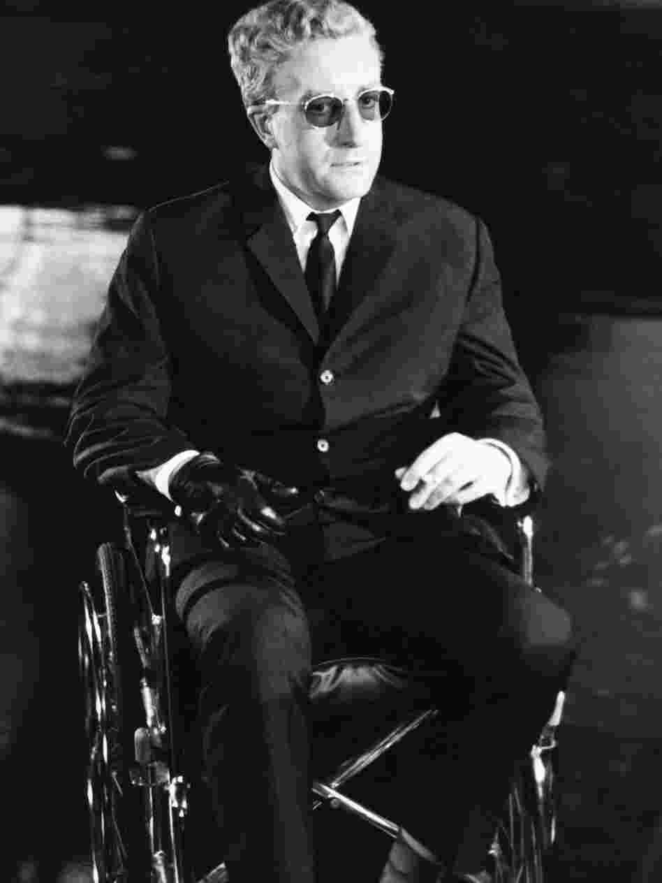 Actor Peter Sellers on the set of Dr. Strangelove. Freeborn's makeup turned Sellers into several characters.