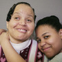 Bonnie Brown with her daughter, Myra, 15. Despite Bonnie's disability, Myra says her mom is everything she needs from a parent.