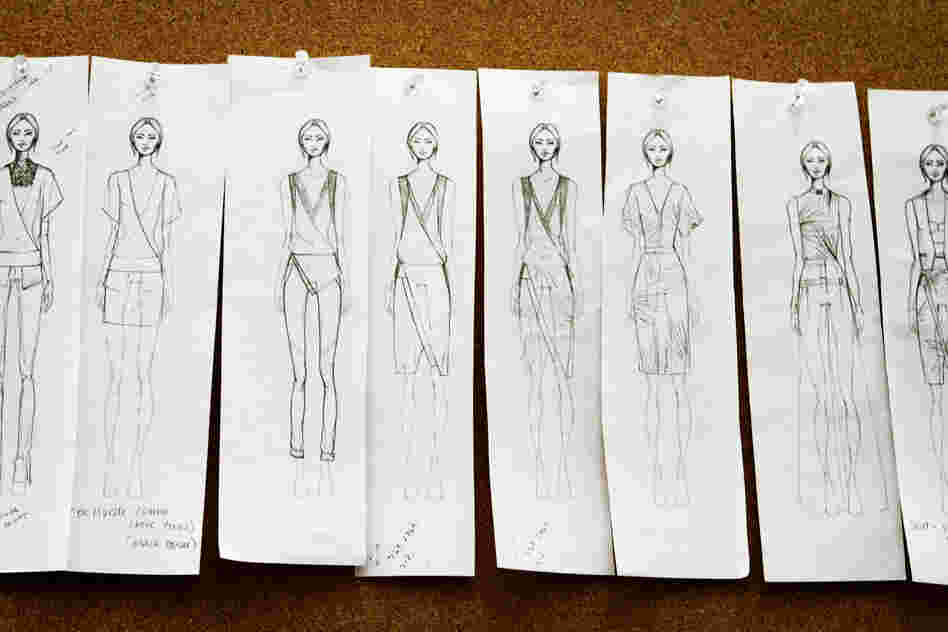 Vosovic's Fall 2013 line is inspired by underwater flora as well as Lady Mary Crawley's style on PBS' Downton Abbey. Vosovic says members of the Downton Abbey cast have also been supportive clients, wearing his clothes often over the past few years.