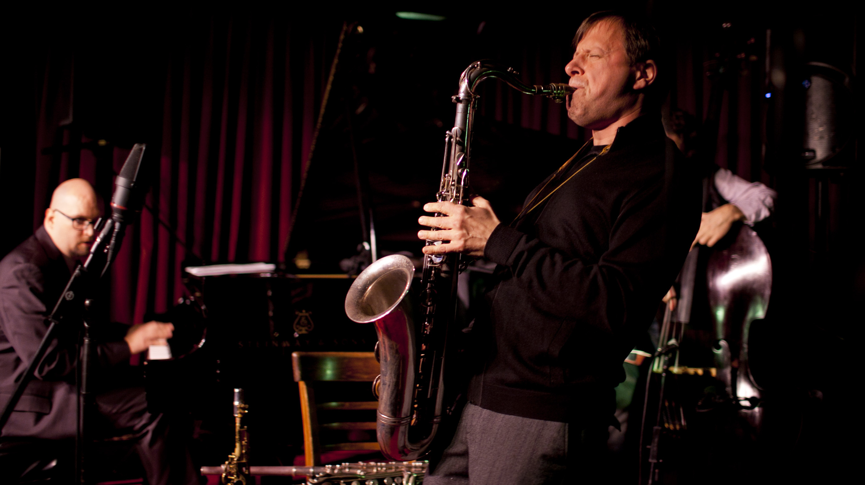 Chris Potter (center) performs live at the Village Vanguard.