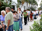 People wait to vote on Election Day in November at the Surfside Town Hall in Miami. People wait to vote on Election Day in November at the Surfside Town Hall in Miami.