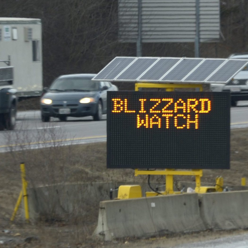 You've been warned: A sign along Interstate 495 in Franklin, Mass., on Thursday.