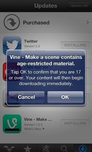 Vine now has a 17+ rating in the Apple App Store, but is it enforceable?