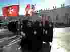 Knights of the Order of Malta walk in procession toward St. Peter's Basilica to mark the 900th anniversary of the Order of the Knights of Malta, on Saturday at the Vatican.