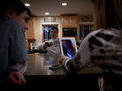The Jordans use an iPad to talk to their daughter, Kelly, who's at school in Chicago. The Jordans use an iPad to talk to their daughter, Kelly, who's at school in Chicago.
