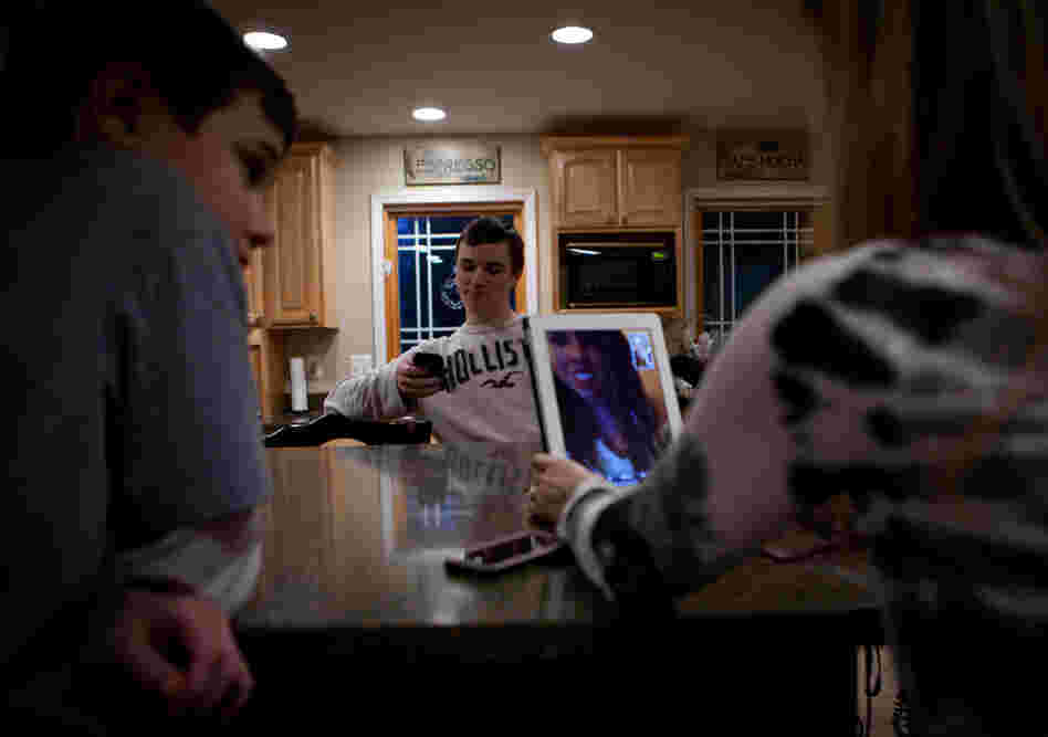 The Jordans use an iPad to talk to their daughter, Kelly, who's at school in Pennsylvania. The Jordans use an iPad to talk to their daughter, Kelly, who's at school in Pennsylvania.