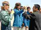 In this photo taken in April 1972 and released by China's Xinhua News Agency, Zhuang Zedong, right, shakes hands with U.S. table tennis player Glenn Cowan during a visit to the U.S. Zhuang, a key figure in 1971's groundbreaking "pingpong diplomacy" between China and the U.S., died in Beijing on Sunday. He was 72.