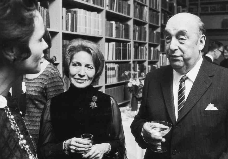 Chilean poet and diplomat Pablo Neruda in Stockholm with his wife Matilda after he received the Nobel Prize for literature.