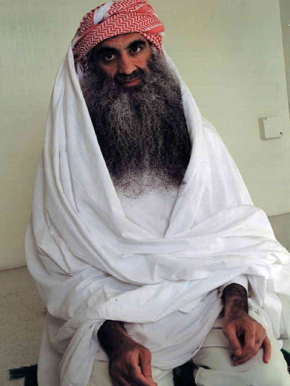 Khalid Sheikh Mohammed, seen in a file photo, and four other defendants accused of the Sept. 11 terrorist attacks appeared before a military commission in Guantanamo Bay, Cuba, on Monday. The session focused on procedural matters.
