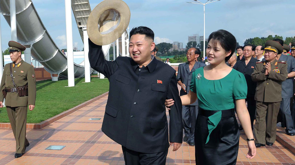 North Korean leader Kim Jong Un, accompanied by his wife, Ri Sol Ju, in a photo released last summer. For North Koreans, it was stunning to see the first lady at the leader's side. But North Korea still produces heavy-handed propaganda as well.