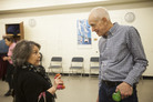 John David, 73, chats with one of his students after his exercise class at the 92nd St Y in New York. John David, 73, chats with one of his students after his exercise class at the 92nd St Y in New York.