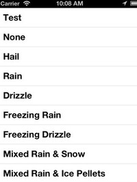 The PING project captures data from locals on its app or website. Users are able to choose from different types of precipitation.