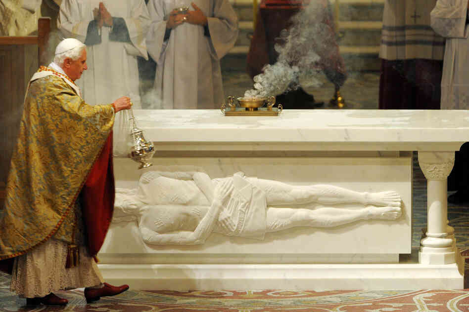 In July 2008, Pope Benedict visits St. Mary's Cathedral in Sydney, Australia, and apologizes explicitly for the first time to victims of sex abuse by Catholic clergy, expressing his shame and calling for the perpetrators of "evil" to be brought to justice.