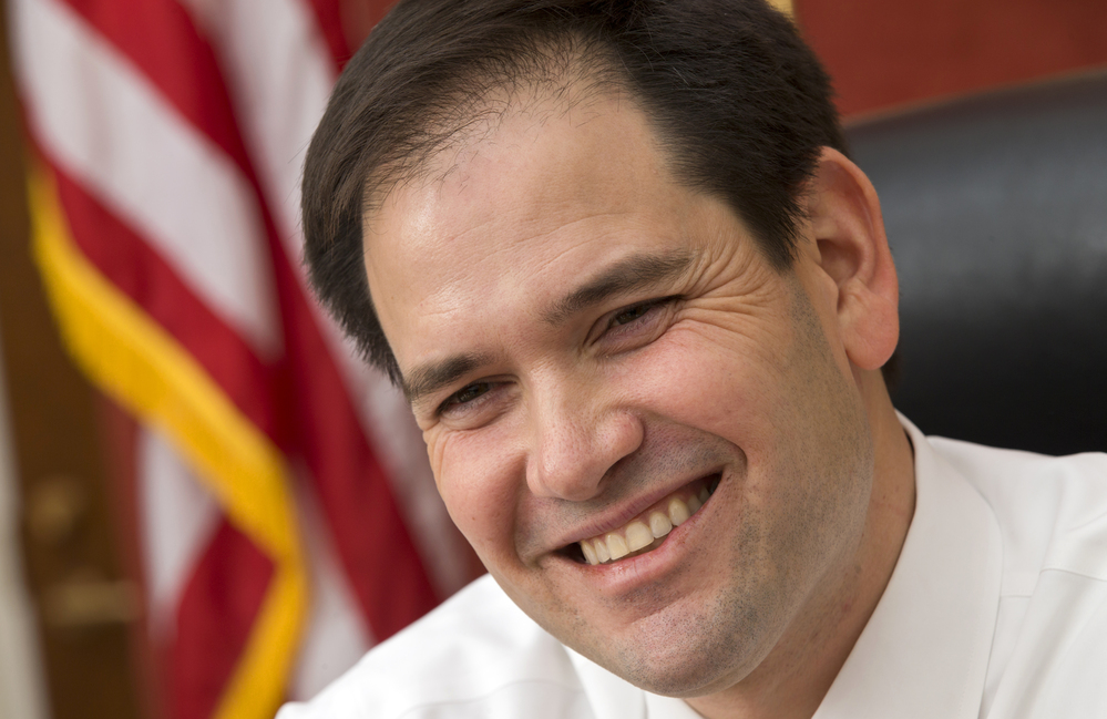 Sen. Marco Rubio, R-Fla., speaks at his Capitol Hill office on Feb. 7. On Tuesday night, he delivered the Republican response to President Obama's State of the Union address.