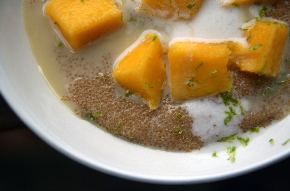 Tropical Amaranth Porridge With Coconut Milk, Mango And Ginger