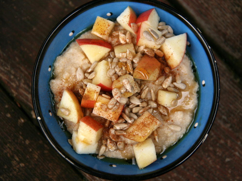 Sunflower Apple Oat Bran Porridge