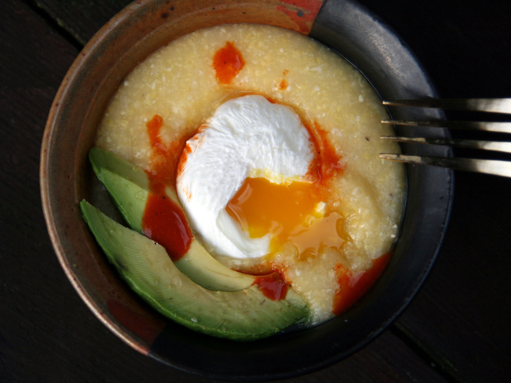 Savory Polenta Porridge With Poached Egg