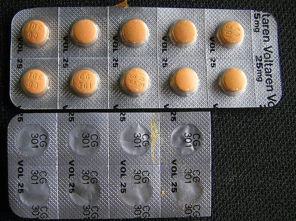 The painkiller diclofenac is sold under several brand names in the U.S. and abroad, including Voltaren.