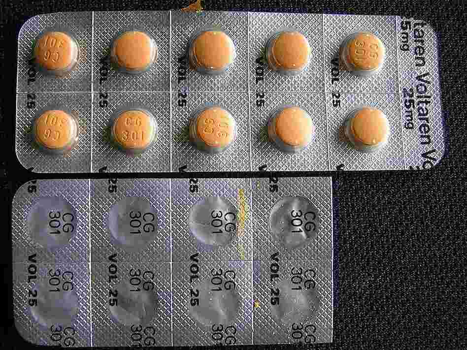 The painkiller diclofenac is sold under several brand names in the U.S. and abroad, including Voltaren.