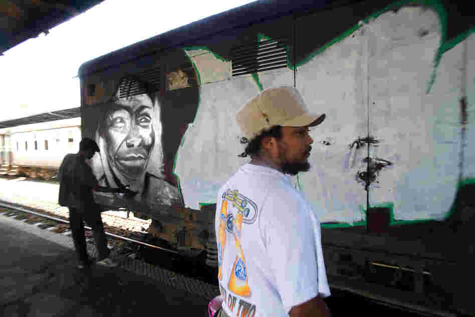 27-year-old Uhuru B has been a graffiti artist for 12 years. 
