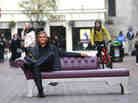 Madame Tussauds placed the new George Clooney waxwork out in the street Wednesday to be admired.