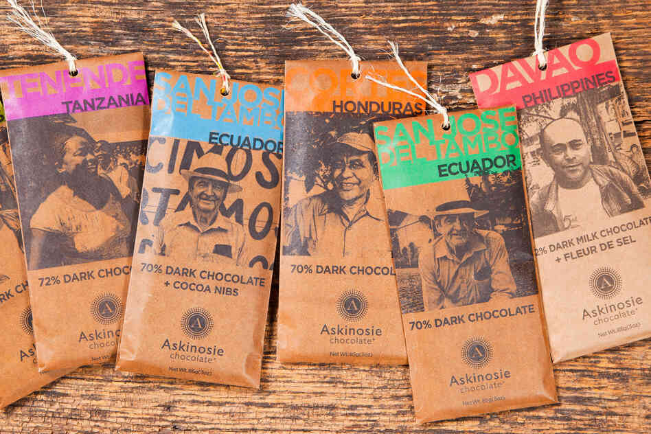 Askinosie Chocolate, launched six years ago, is one of the pioneers of the bean-to-bar movement.  Bars are made with beans from single regions, or a single farm.