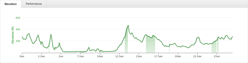 Elevation map of Payam's ride