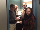 How many NPR staffers can you fit in one booth? From left to right: Craig Windham, Dave Mattingly, Mark Memmott and Korva Coleman. How many NPR staffers can you fit in one booth? From left to right: Craig Windham, Dave Mattingly, Mark Memmott and Korva Coleman.