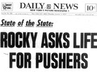 The Jan. 4, 1973, edition of the New York Daily News reports that Gov. Rockefeller's State of the State speech called for a life sentence for drug pushers. The Jan. 4, 1973, edition of the New York Daily News reports that Gov. Rockefeller's State of the State speech called for a life sentence for drug pushers.