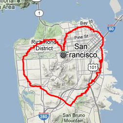 Elevation map of Payam's ride