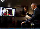 President Obama video chats with a questioner in 2012.