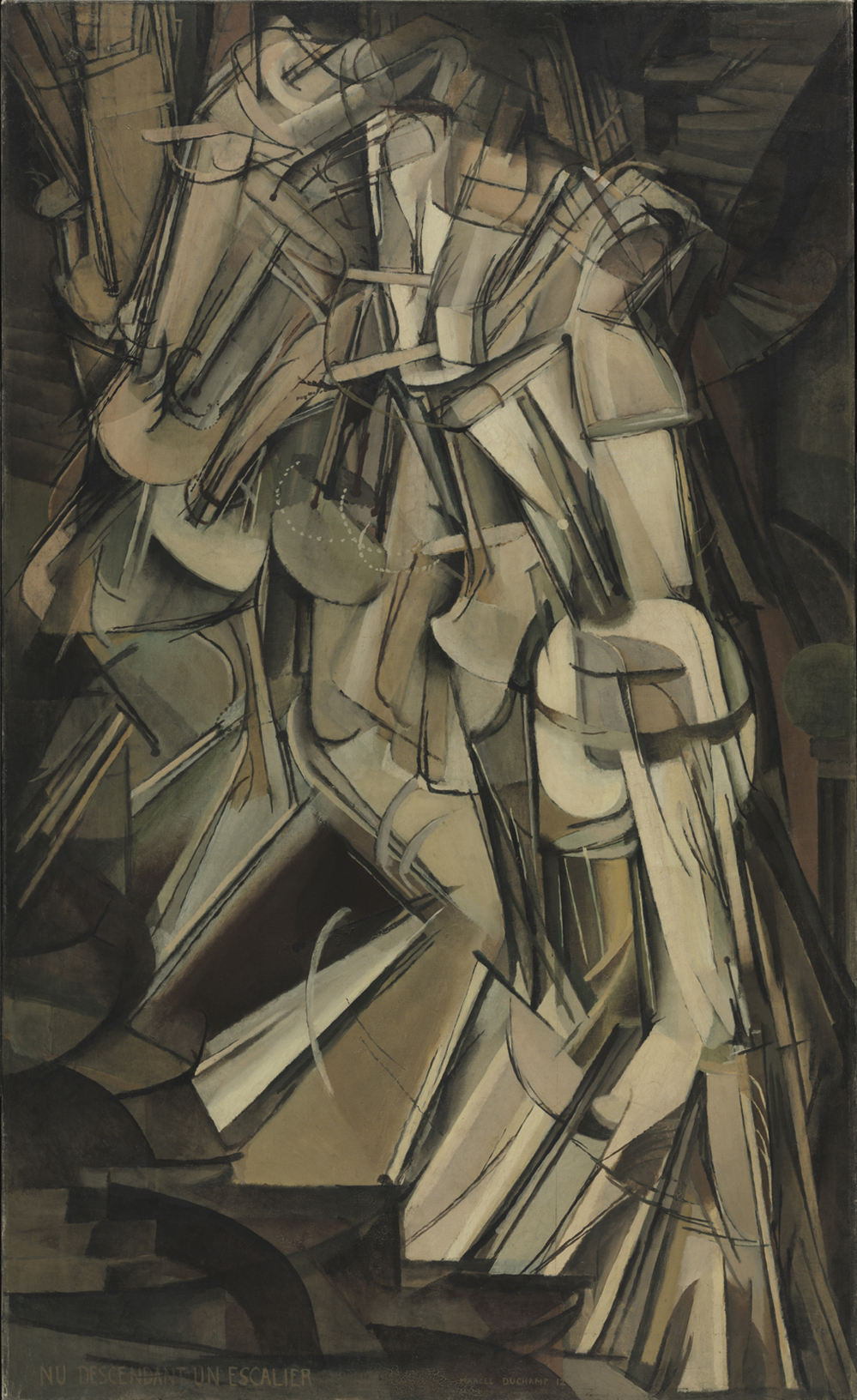 Marcel Duchamp's Cubist-inspired Nude Descending a Staircase was famously described by one critic as "an explosion in a shingle factory."