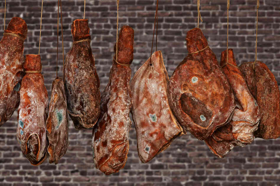 When Levins made faux smoked hams for the refurbished smokehouse at Monticello, she even detailed the bluish-green mold that Thomas Jefferson's own hams and would have developed as they aged.