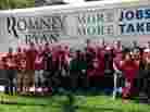 Ohio State College Republicans await Mitt Romney's son, Craig, who canvassed with them in Columbus last October.