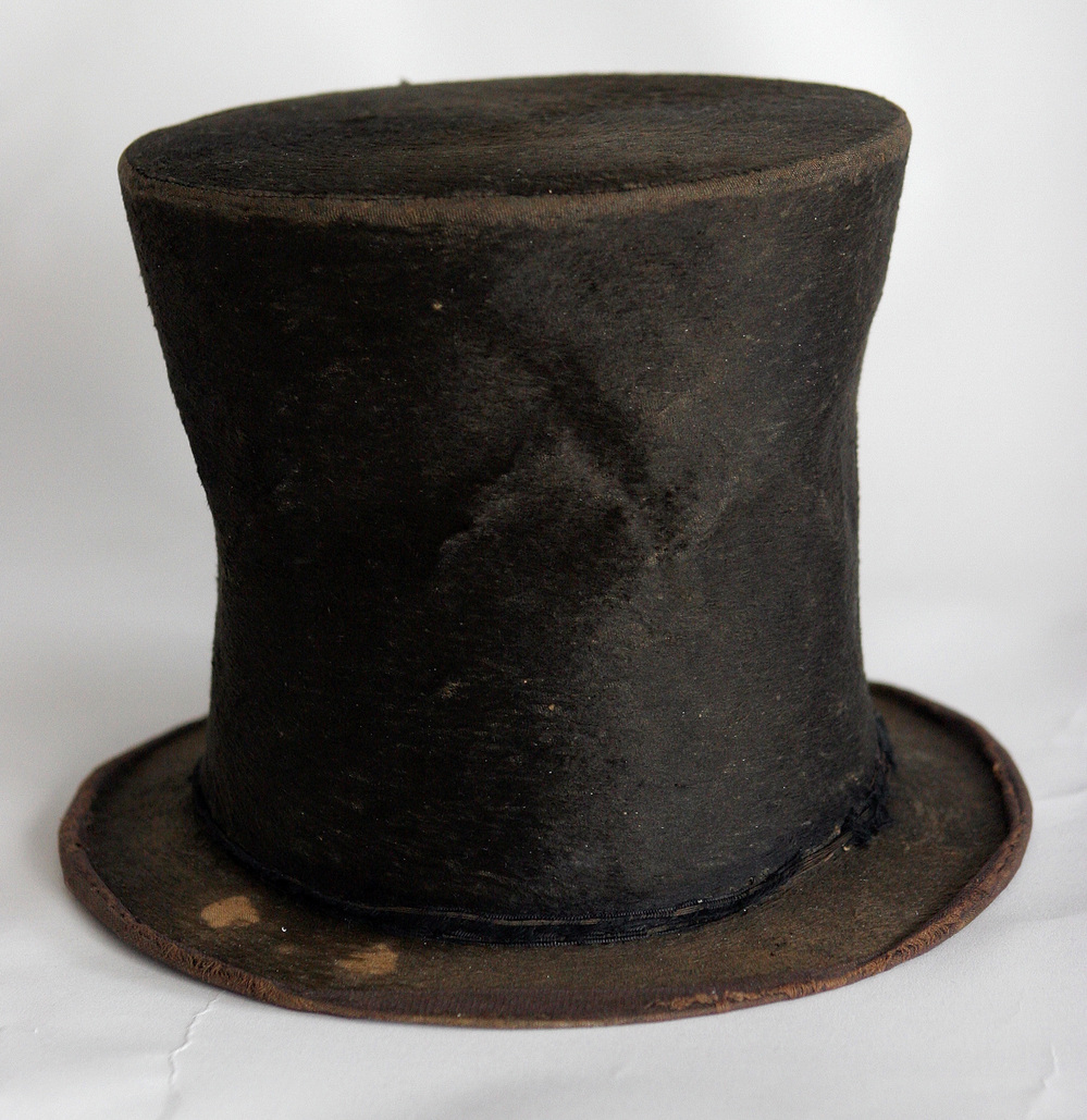 Abraham Lincoln's iconic stovepipe hat is on display at the Abraham Lincoln Presidential Library and Museum in Springfield, Ill.