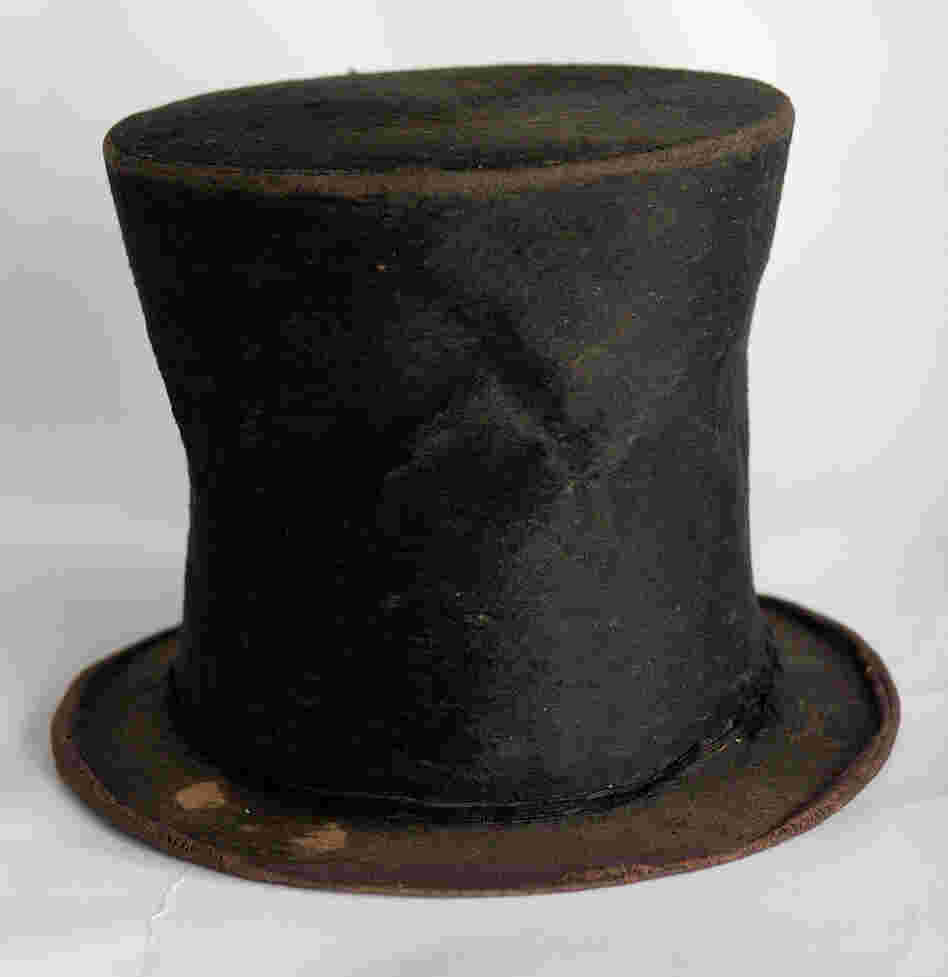 Abraham Lincoln's iconic stovepipe hat is on display at the Abraham Lincoln Presidential Library and Museum in Springfield, Ill.