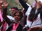 In rallies around the globe, demonstrators on Valentine's Day called for an end to violence against women. A large, animated crowed gathered in New Delhi for the One Billion Rising rally. In rallies around the globe, demonstrators on Valentine's Day called for an end to violence against women. A large, animated crowed gathered in New Delhi for the One Billion Rising rally.