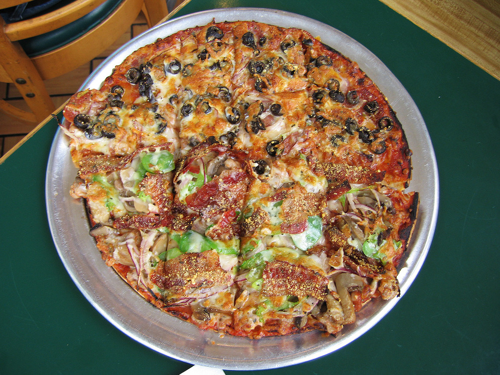 An Imo's pizza from St. Louis, made with Provel, the regional specialty cheese.