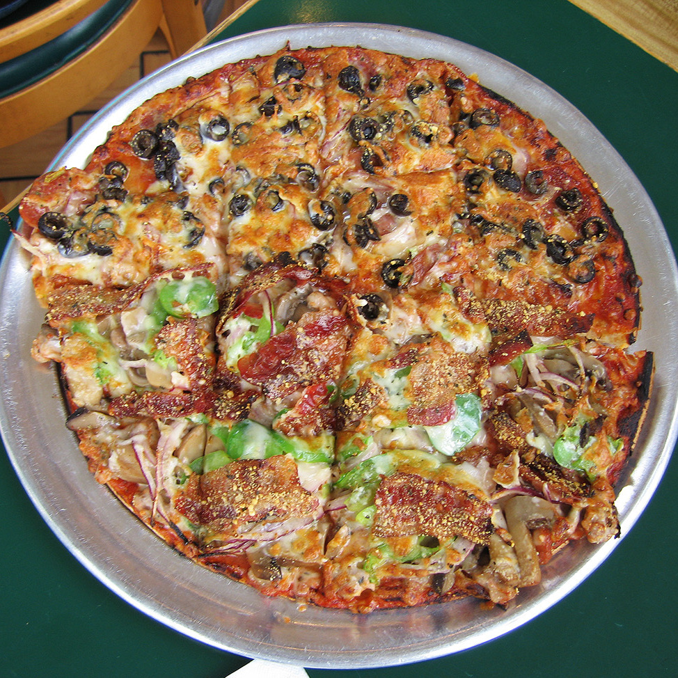 An Imo's pizza from St. Louis, made with Provel, the regional specialty cheese.