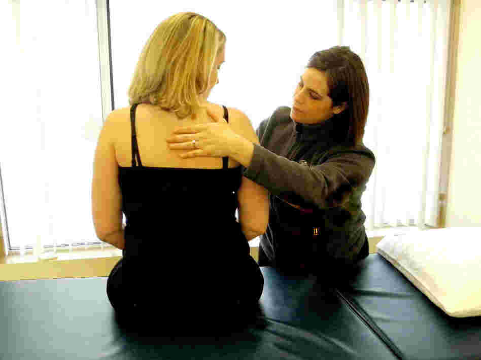 STAR-certified physical therapist Jennifer Goyette works with cancer patients at South County Physical Therapy in Westborough, Mass.