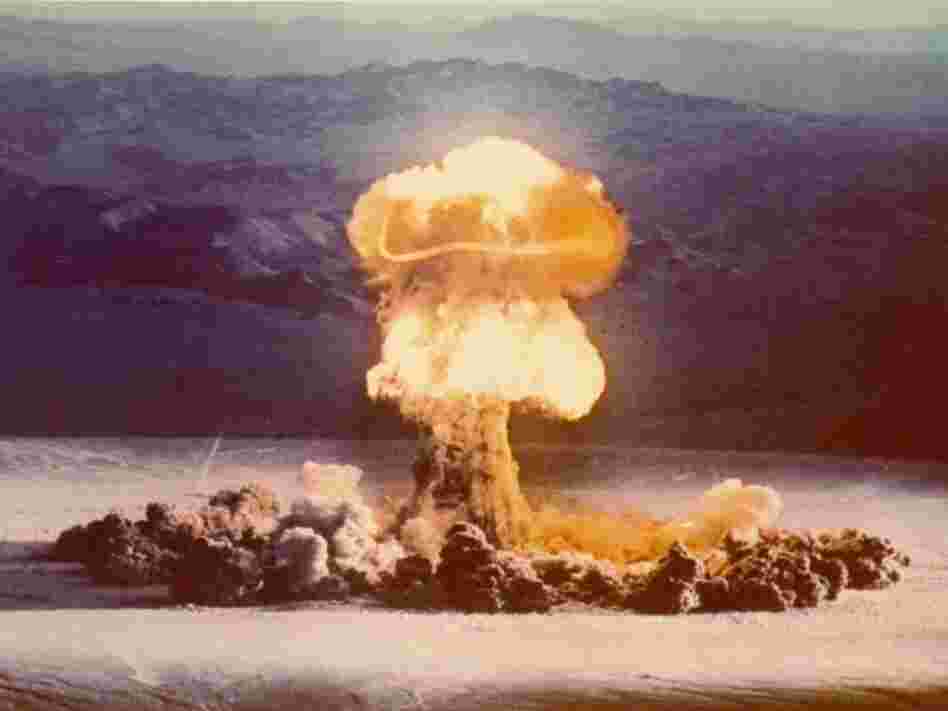 Nuclear bomb tests like this one, conducted at the Nevada Test Site in 1957, are helping scientists understand how the human body works.