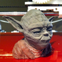 A 3-D printed bust of Yoda is one of the more popular digital designs shared on Thingiverse. A 3-D printed bust of Yoda is one of the more popular digital designs shared on Thingiverse.