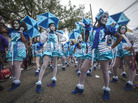 The Baby Doll Ladies pose during Mardi Gras in New Orleans on Tuesday. The Baby Doll Ladies pose during Mardi Gras in New Orleans on Tuesday.