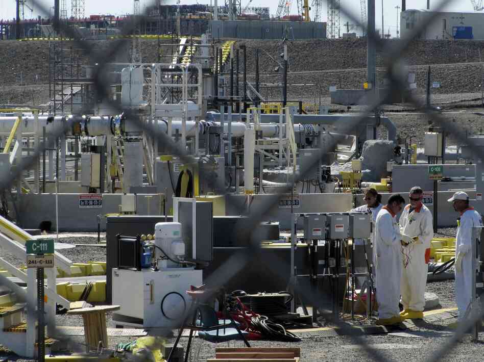 Workers at the Hanford Nuclear Reservation near Richland, Wash., in 2010.