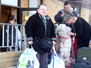 Bob Rosenberg was among several residents pleased to be back at Belle Harbor Manor — but nervous about possible losses to looters and cleanup workers.