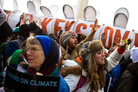 Protestors chant "Shift the Power" during the Forward on Climate Rally Protestors chant "Shift the Power" during the Forward on Climate Rally