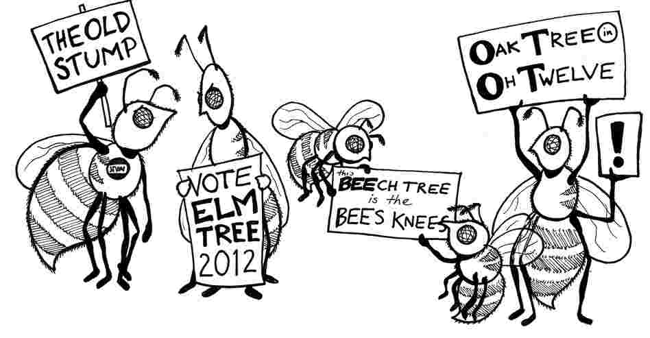 Bees with a vote. Bees with a vote.