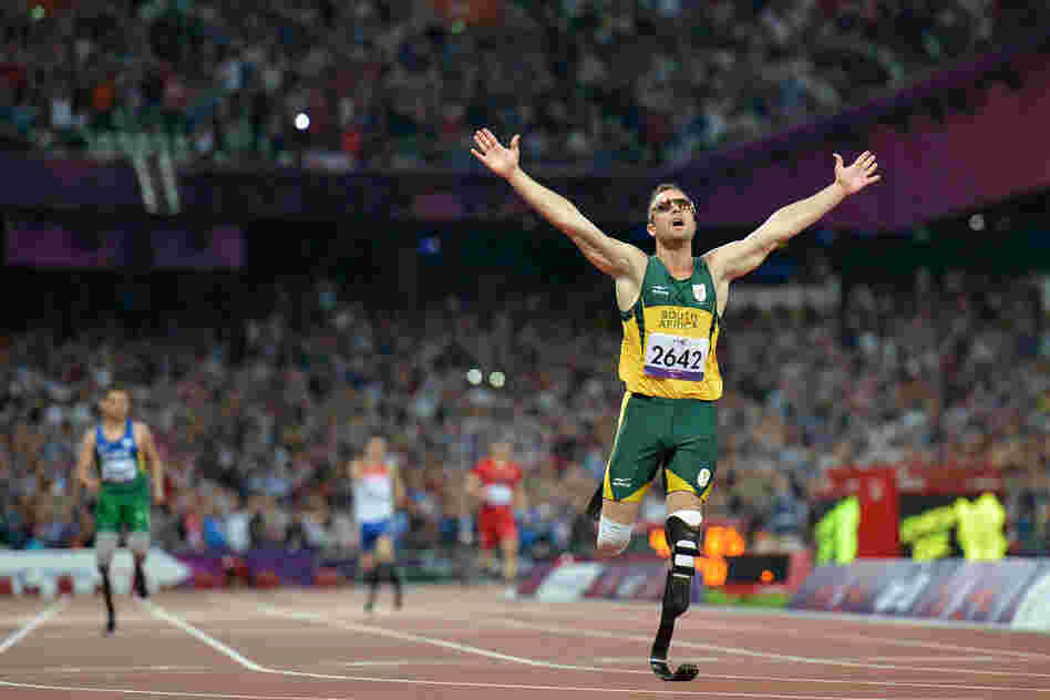 Oscar Pistorius, seen here at the London 2012 Paralympic Games, made history as the first double leg amputee to race in the Summer Olympics. He now faces charges that he murdered his girlfriend.